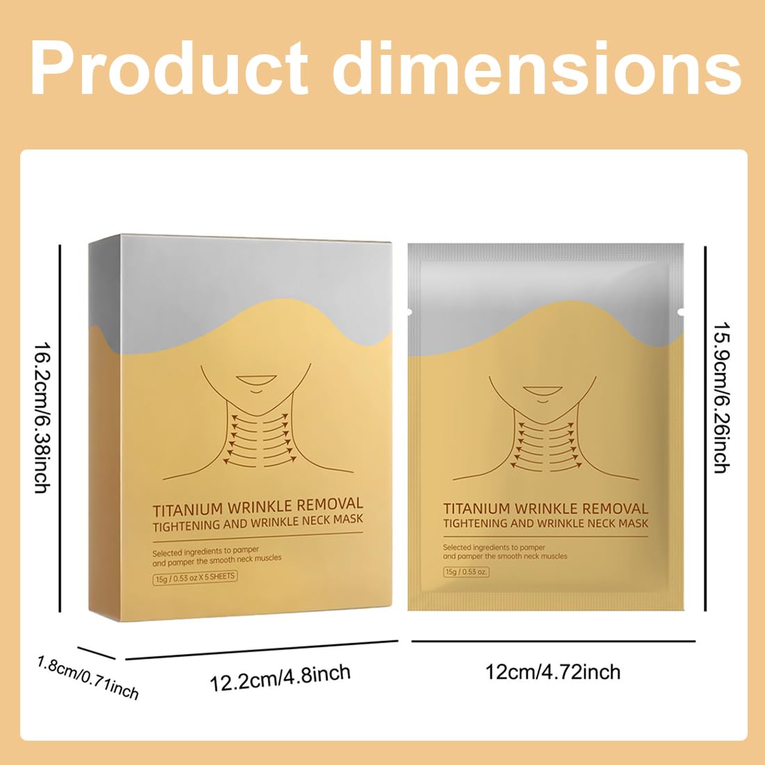 1 Confezione maschera collo, Cerotti lifting collo, Maschera collo collagene