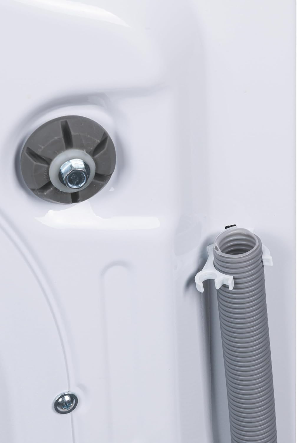 Hand opening the washing machine door
