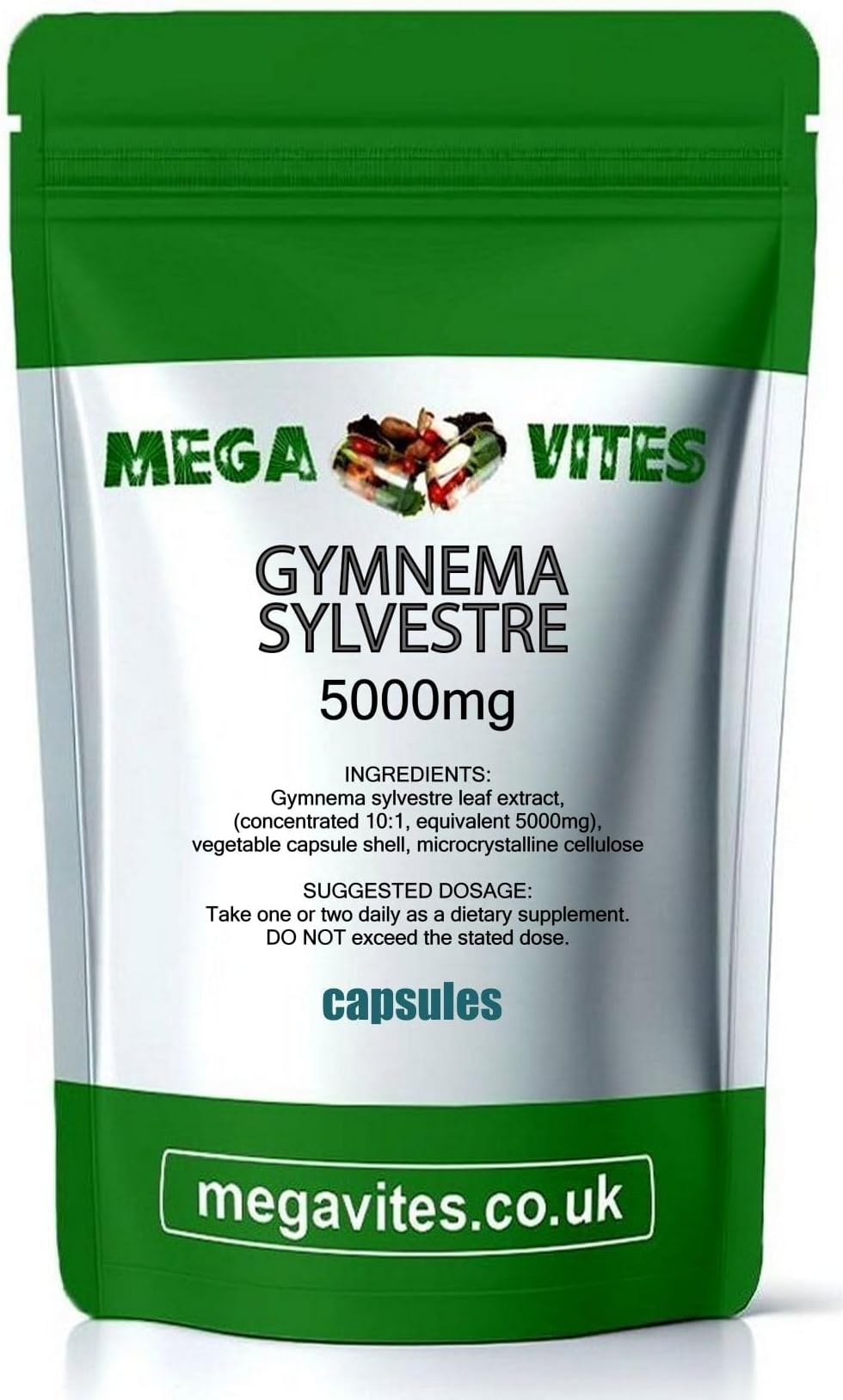 GYMNEMA SYLVESTRE Capsules 5000mg x 240 - MEGAVITES AMINOLAB