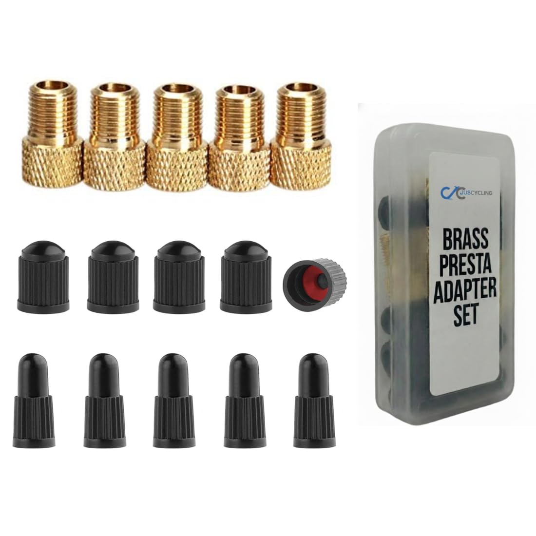 Juscycling Presta Valve Adapter Set - inflation devices and accessories | Mubboo