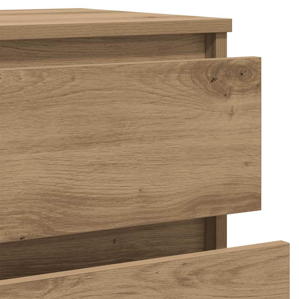 vidaXL Cajonera de Madera de ingeniería Roble Artisan 60x36x103 cm, cómoda, Armario, Armario de almacenaje, sifonier, Armario archivador