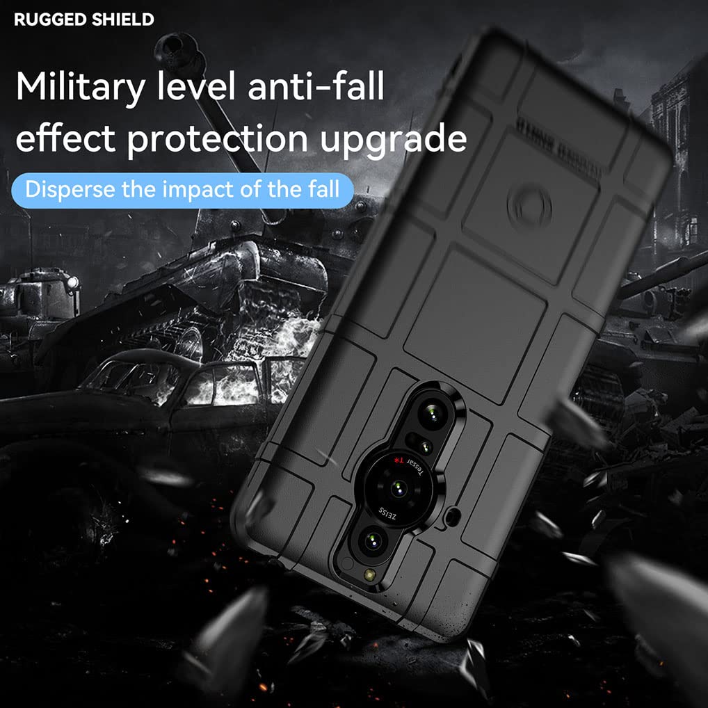 SEAHAI Custodia Protettiva Per Sony Xperia PRO-I – Cover Antiurto In TPU E Silicone, Nera, Con Rivestimento In Microfibra - 2