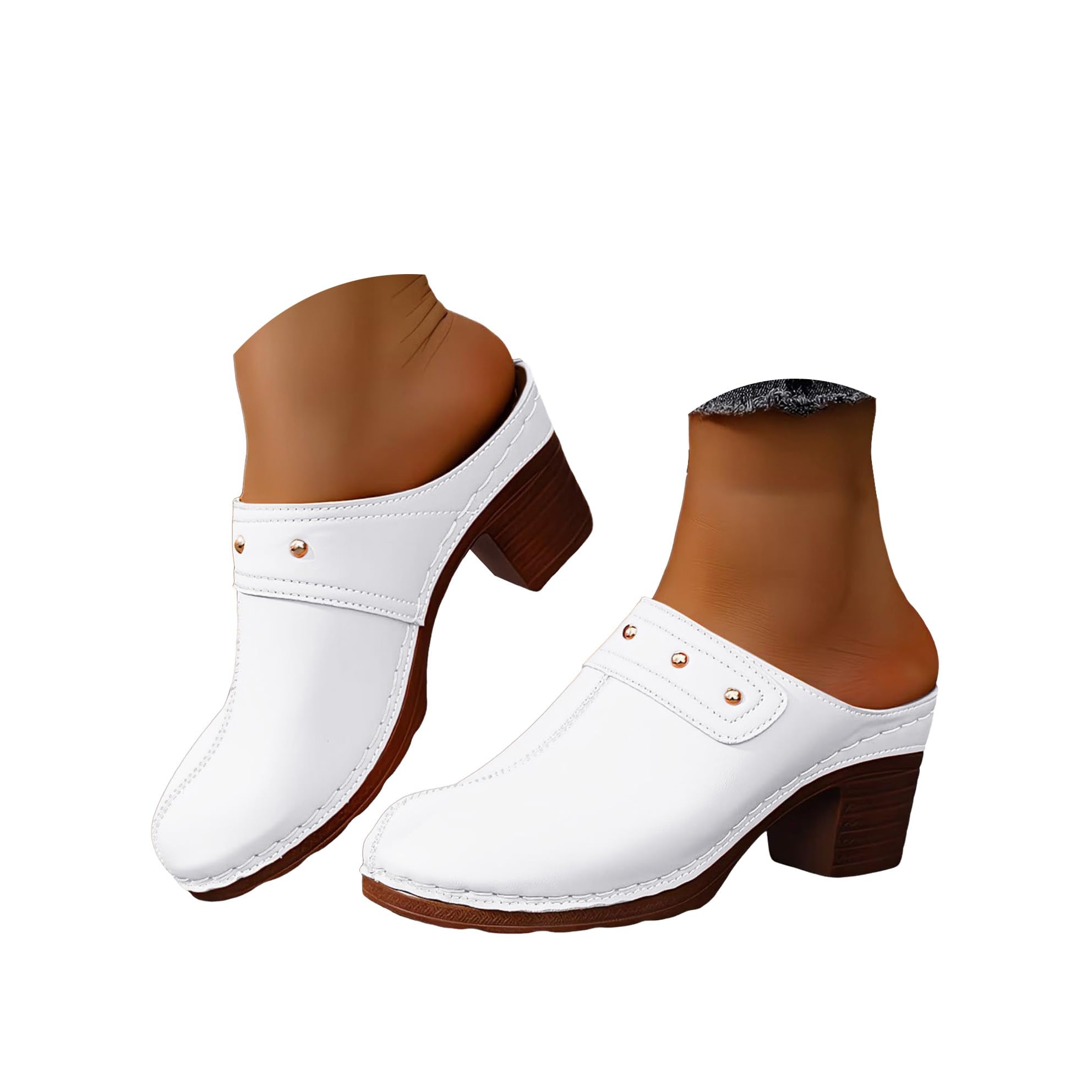 Womens Wedge Sandals 2026 Summer Fashion Closed Toe Comfortable Sandals Womens Breathable Slip On Beach Boho Block Heel Slippers — view 24