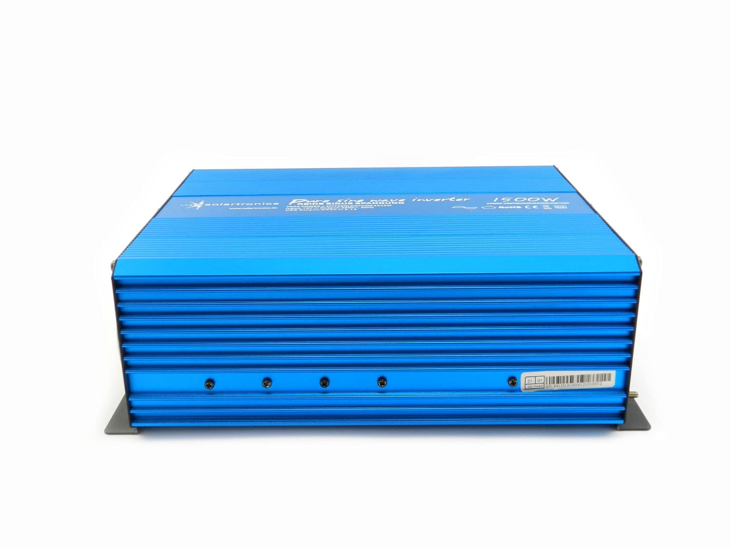 solartronics TS1500 przetwornica napięcia 12 V na 230 V 1500 W 3000 W prąd rozruchowy czysta fala sinusoidalna niebieski falownik solarny inwerter USB AC gniazda