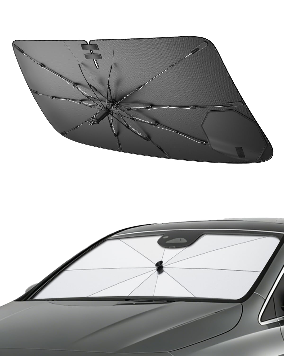 SHAOHAO Compatibile con Mecedes Classe B W247 2020-2026 Parasole per auto Parasole per parabrezza Facile da riporre Maniglia con cordino Protezione UV Accessori parasole