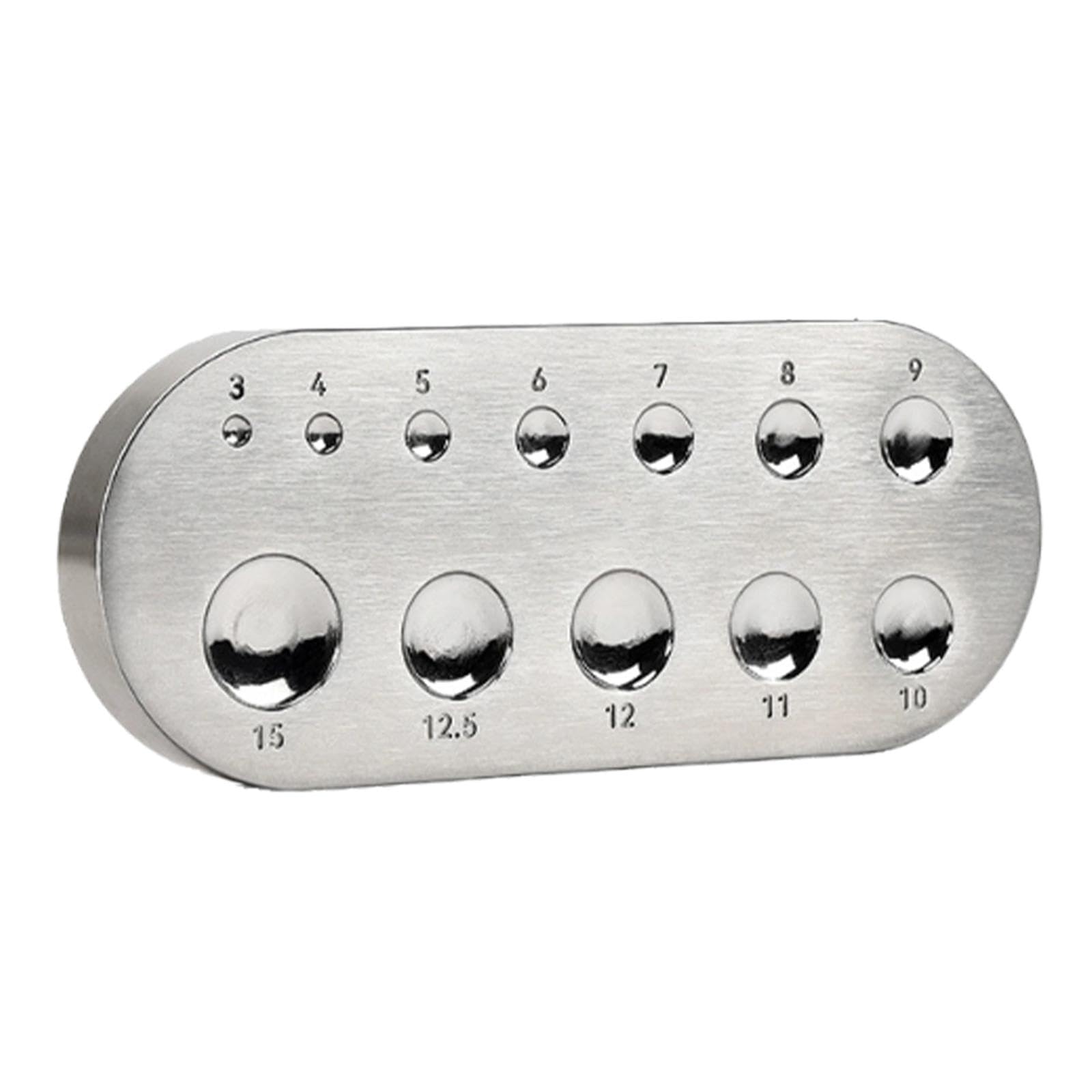 SM SunniMix Dapping Doming Block Leather Rivet Setter Base DIY Practical Dapping Block Rivet Setting Tool for Snap Button Handbag, Oval