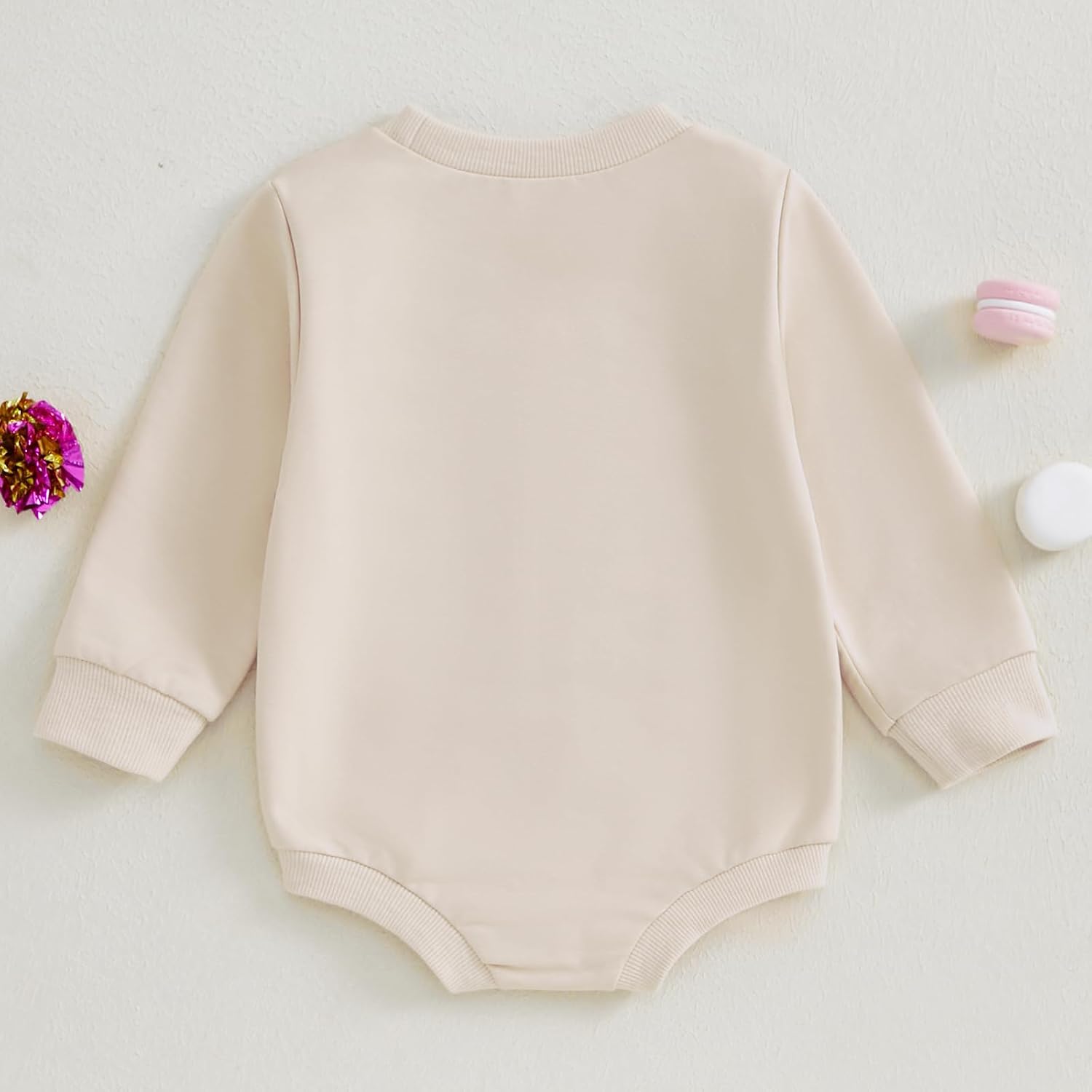 Baby Girl New Year Outfit Happy New Year Letter Print Long Sleeve Romper Bodysuit Shirt Winter Clothes