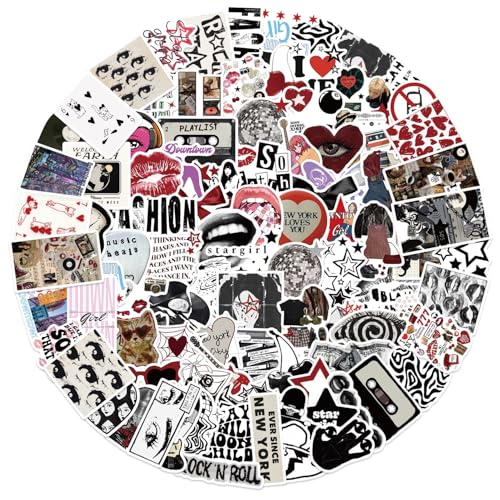 100Pcs Vinyl Aesthetic Downtown Girls Stickers Pack - Y2K Waterproof Decals for Water Bottle, Laptop, Skateboard - Trendy Stickers for Teens & Adults klimaneutral zertifiziert
