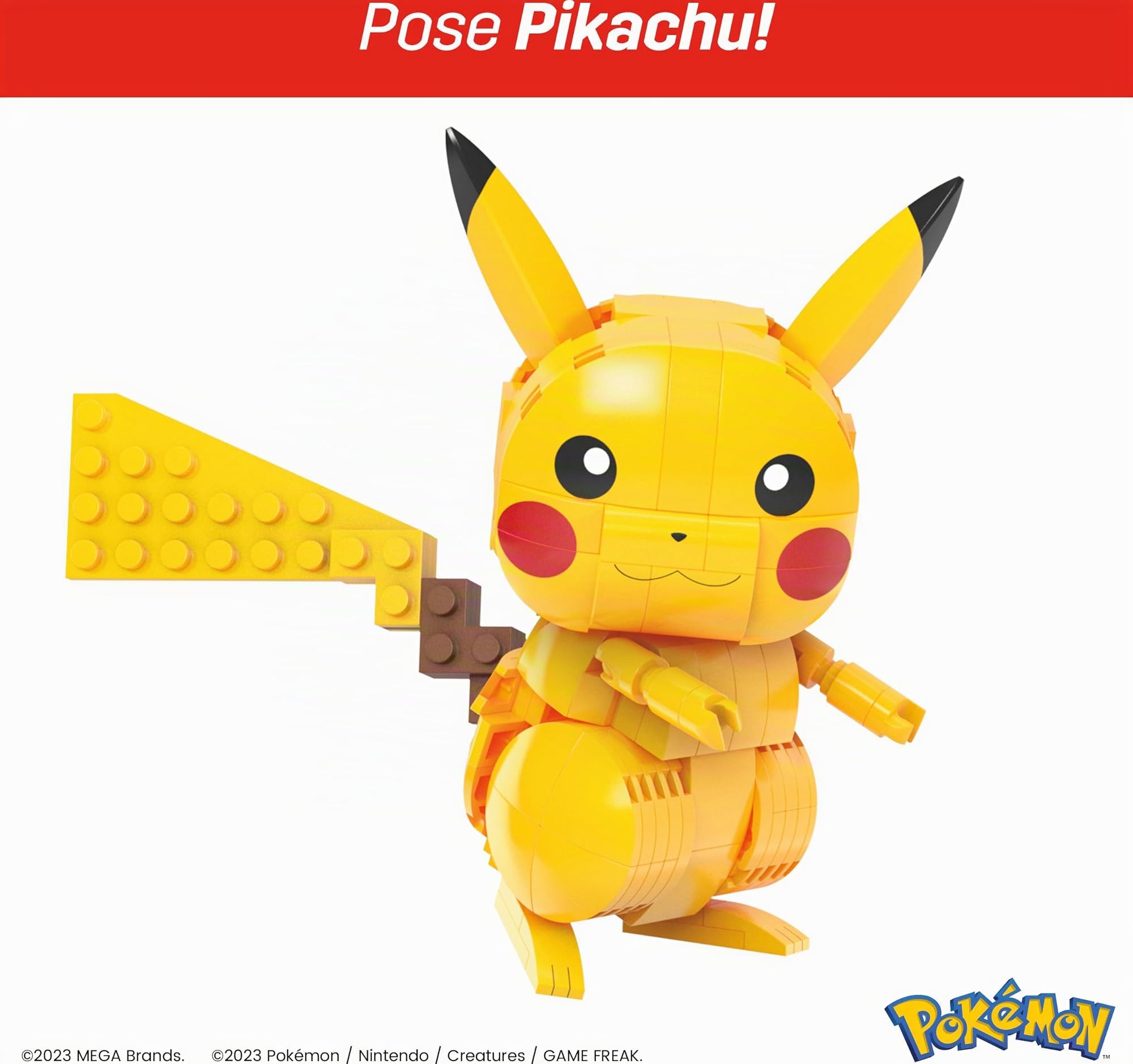 Mega Pokémon Jeu de construction Trio Région Kanto avec 529 pièces et 3 personnages articulés, 10,2 cm de haut, pour enfants