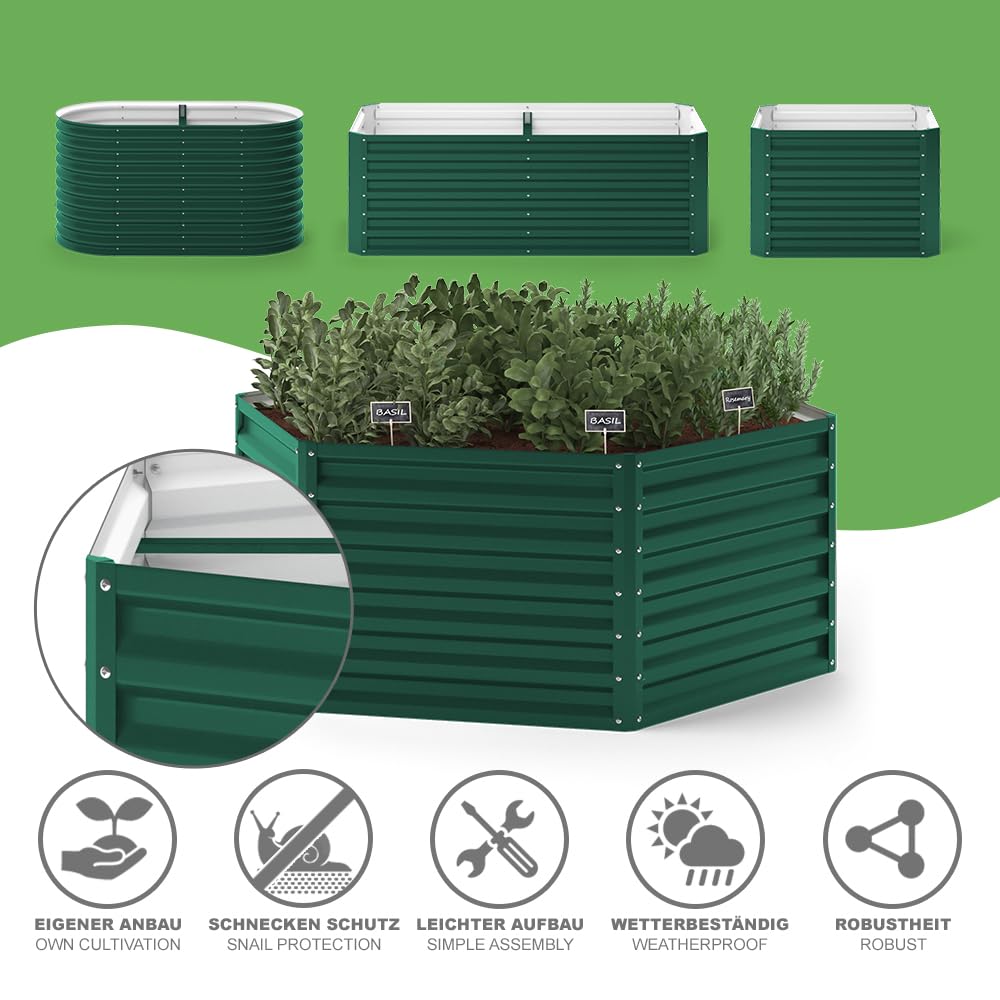 Outsunny Verhoogde Bloembak, Plantenbak, Moestuinbak met Open Bodem, Kruidenbak voor Tuin, Balkon, Grijs, 200 x 50 x 56 cm Outsunny Verhoogde Bloembak, Plantenbak, Moestuinbak met Open Bodem, Kruidenbak voor Tuin, Balkon, Grijs, 200 x 50 x 56 cm