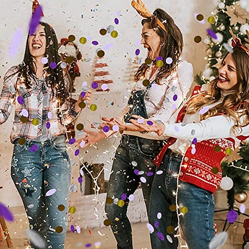 Image of Purple Gold Confetti /Purple Gold Party Table Decorations /Eid Mubarak /Purple Birthday Decorations /NYU Graduation Party Decorations 2026