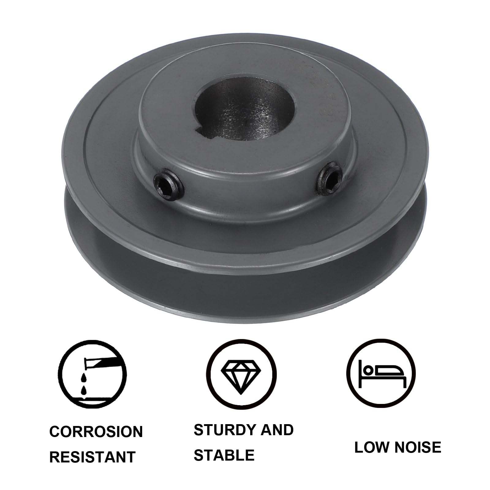uxcell AK32-7/8 V-Belt Sheave 7/8" Bore, 3.25" OD, Single Groove Web Sheave — Amazon image 4