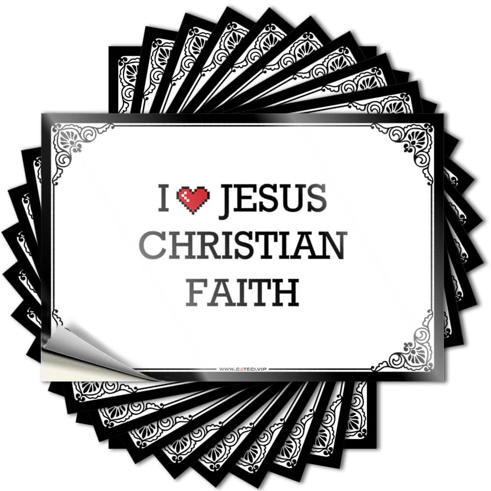 Motivational, Stickers Hard I Love Jesus Christian Faith | Military Fall Door Decorations(12X18CM)