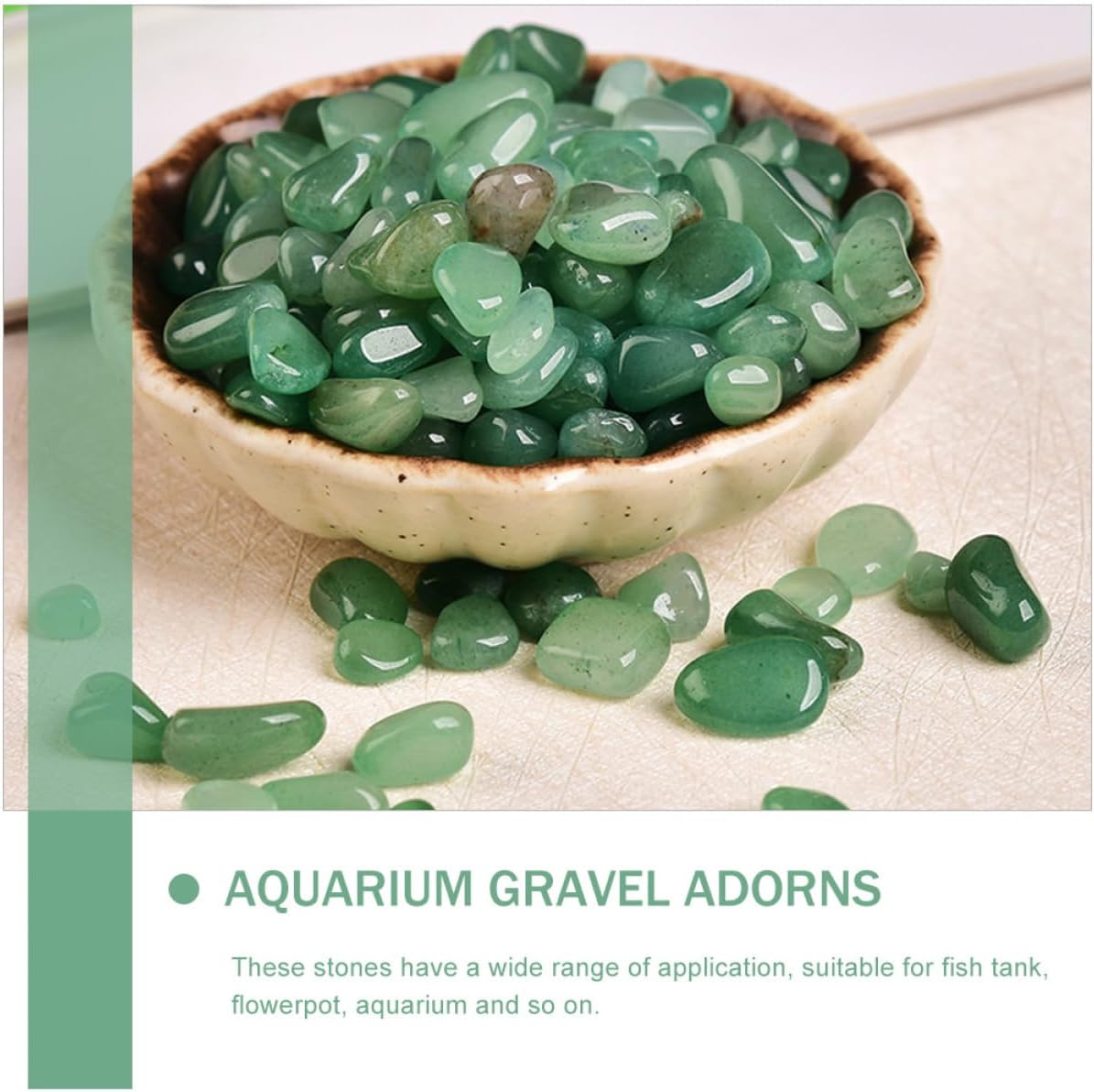 Abaodam 1Set Natural Dongling Jade Decorative Stones for Fish Tank Aquarium Gravel for Aquarium and Flowerpot Decoration Environmental Friendly