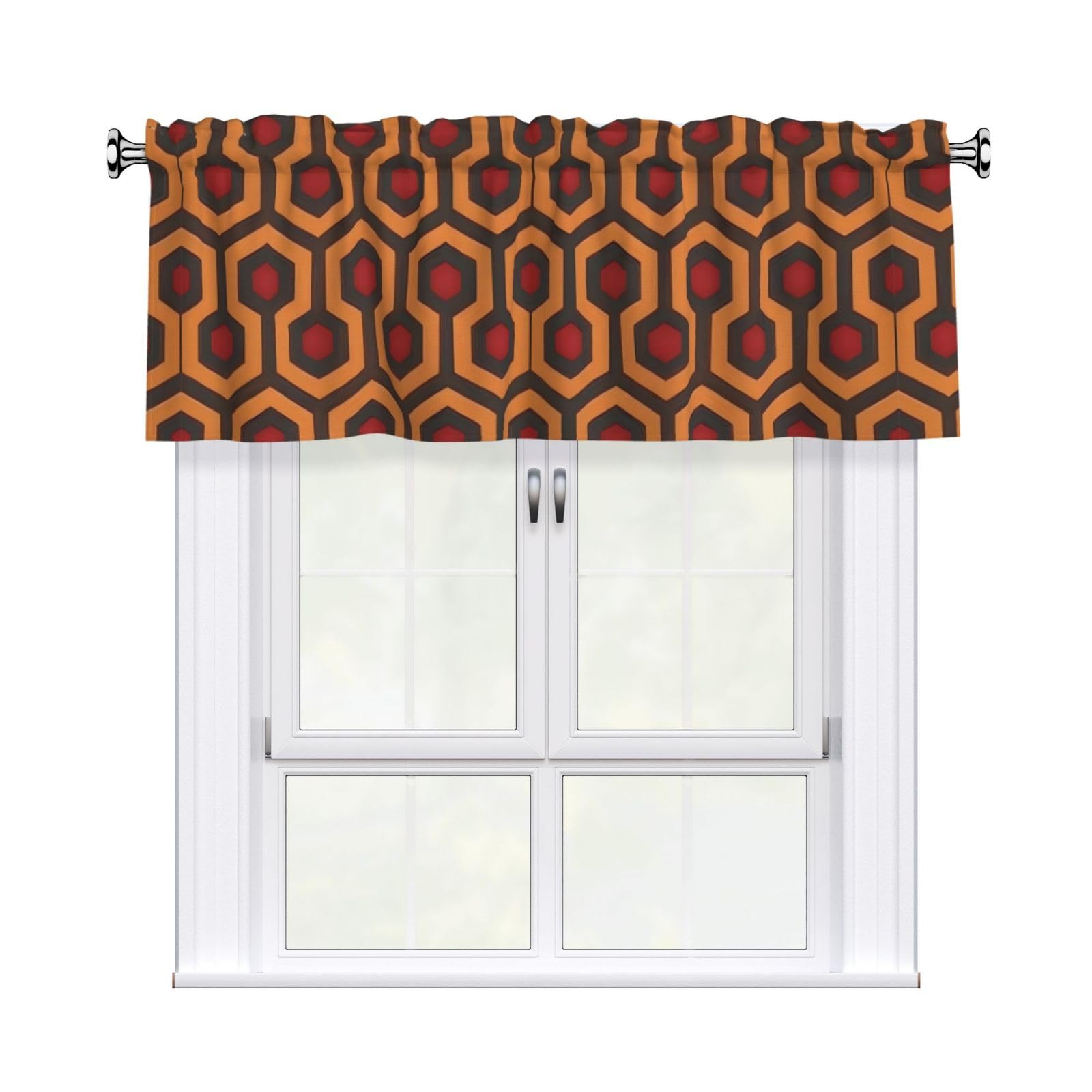 WHJSSF Shining Overlook Prints Housewarming Gift – Peach Skin Window Valance 54x18 for a Cozy Kitchen Refresh