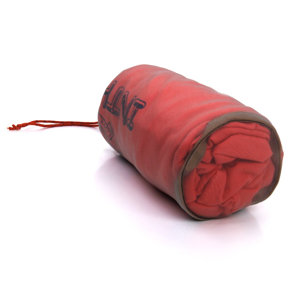 Ultraleichte Mesh Stuff Sack Kordelzug für Outdoor Camping Camping Wandern Himmelblau (S), Orange (M), Gelbgrün (L)