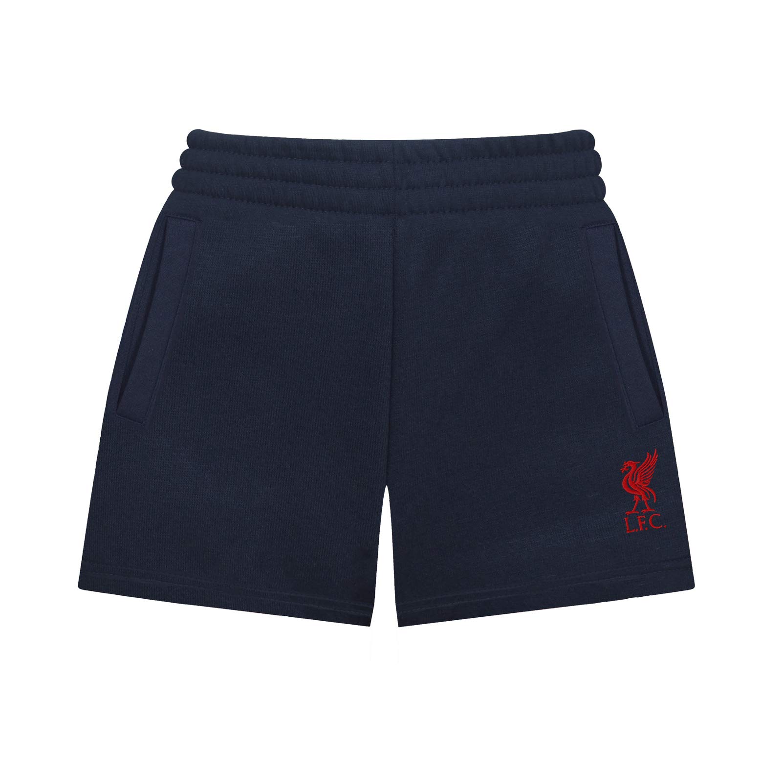 Liverpool FC Boy's Fleece Jogger Shorts - Navy - 6-7 Years
