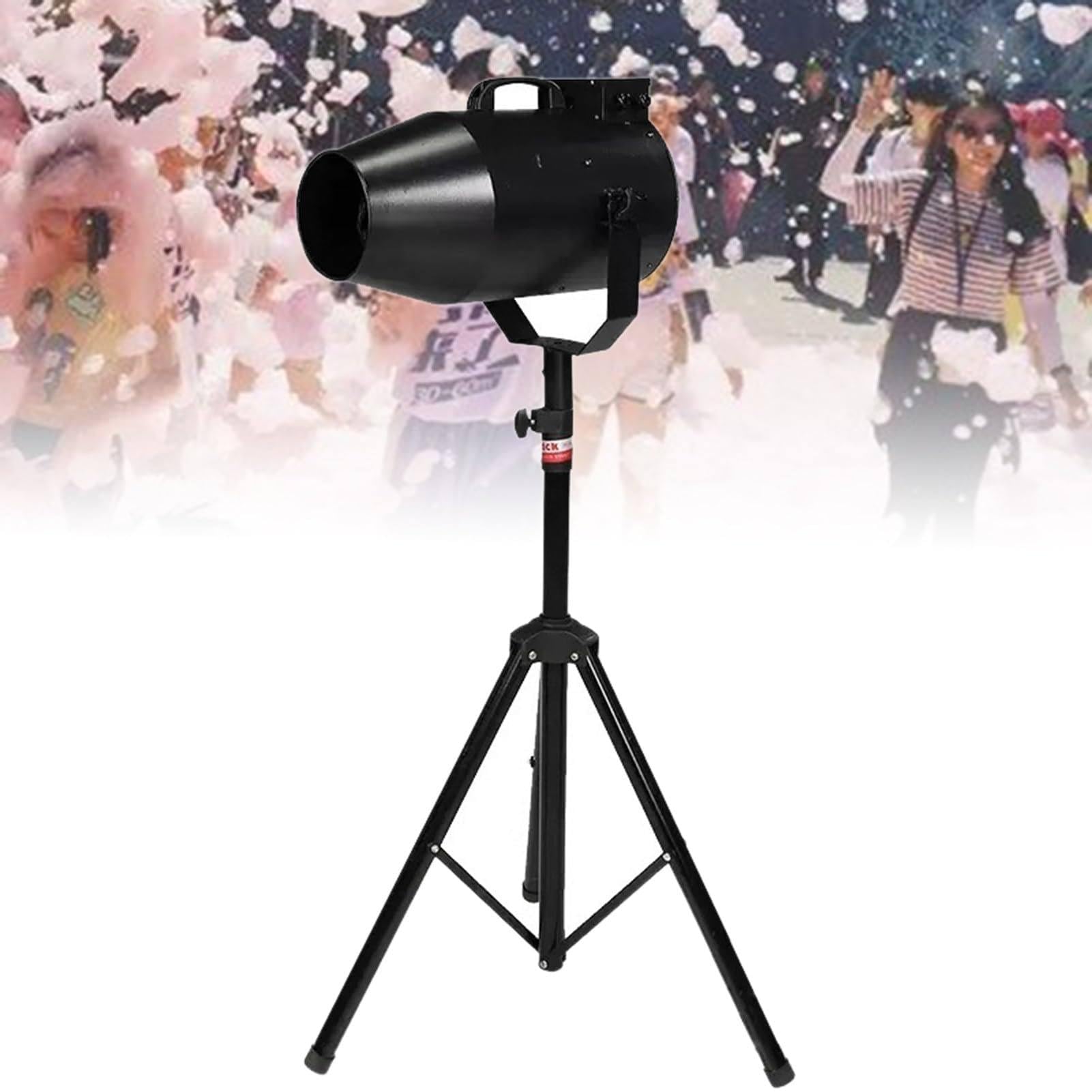 Große Bühnenschaummaschine mit Schüttelkopfstrahl, 1000 W Leistung, 6–10 m Sprühabstand, 80㎡ Abdeckung für Party- und Event-Unterhaltung