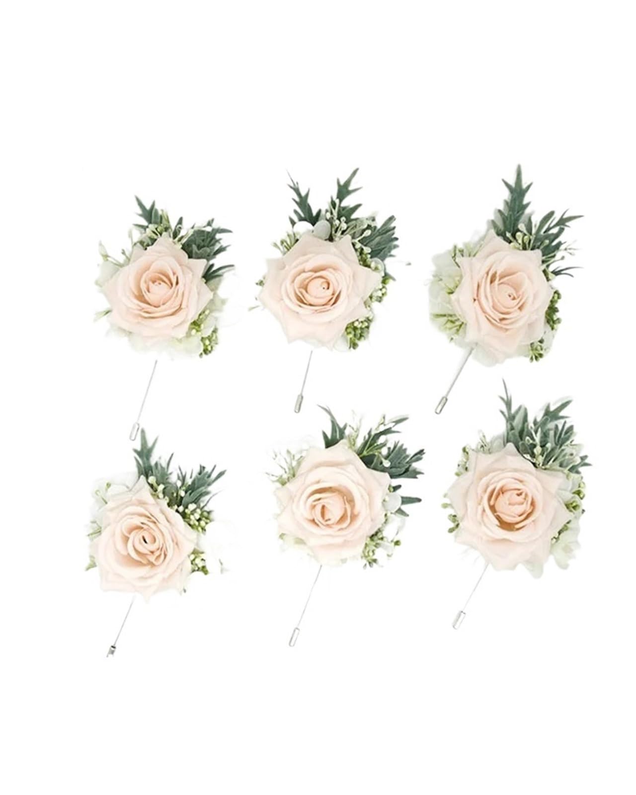 Fiori all'Occhiello Boutonniere Rosa for Uomo Sposo Classico Corsage Matrimonio Fiore Artificiale Decorazione Fiori di Seta