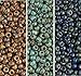 Picasso Mix 3 - Miyuki Seed Beads, Size 8/0, Picasso Seafoam Green Matte, Montana Matte & Brown Tan Matte (3 X 22 Gram Tubes)