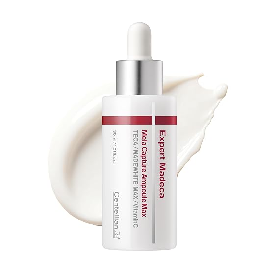 CENTELLIAN 24 Madeca Mela Capture Ampoule Max - Korean Toning Serum | Anti-Aging Formula with TECA for Elasticity, Hydration and Blemish Care, Gentle Daily Use for Sensitive Skin, 1.01 fl oz