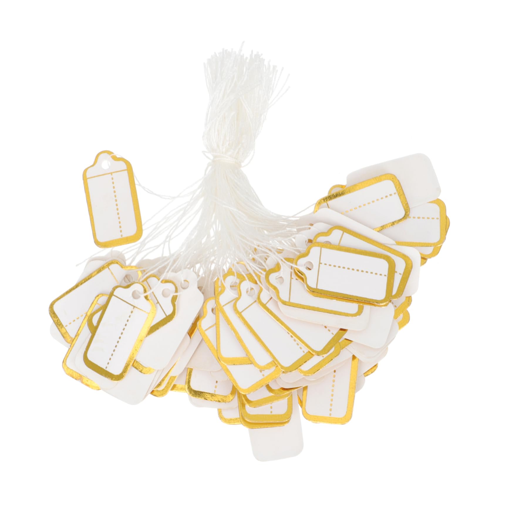 VILLCASE Lot De 5 Étiquettes En Papier Pour Bijoux Vêtements Papeterie Étiquettes De Vente Avec Ficelle Et Résistantes À La Décoloration 500 Pièces X 5