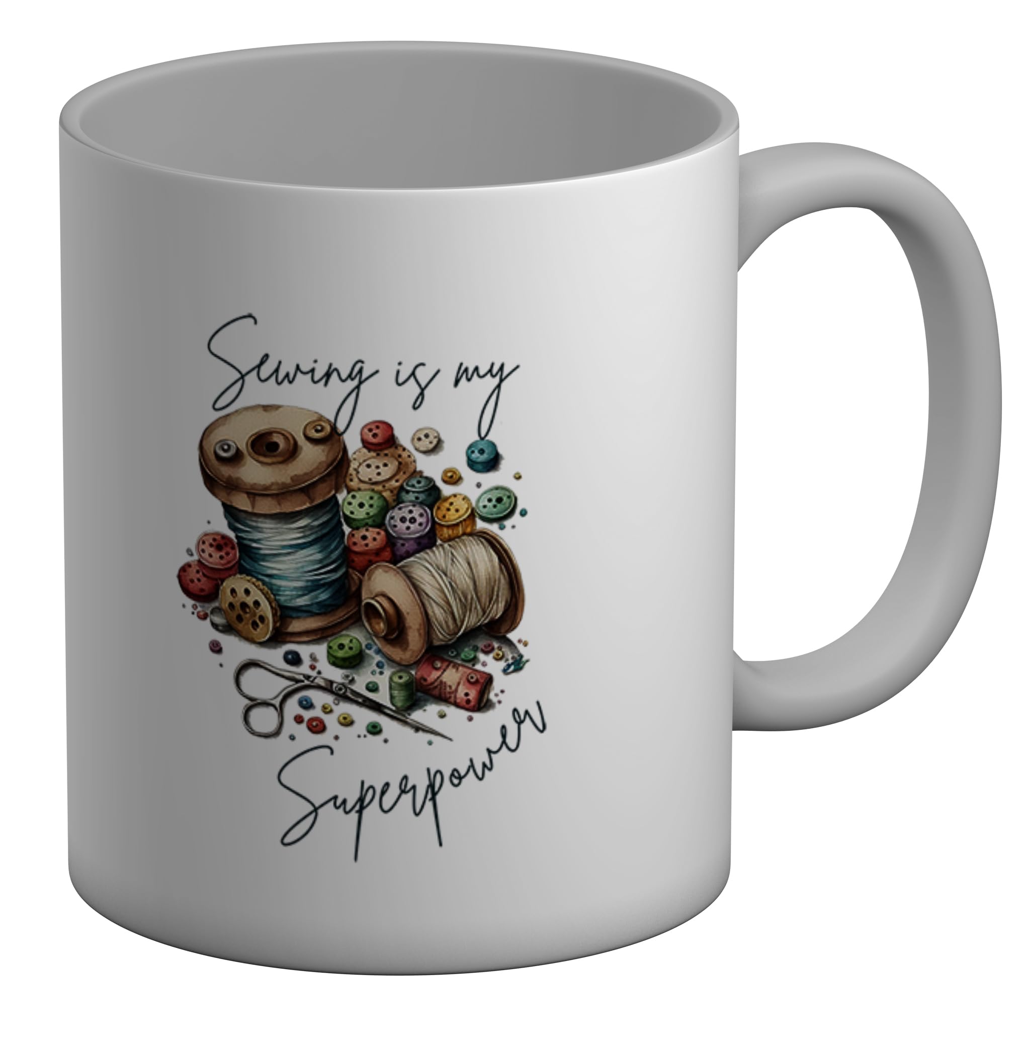 Shopagift Sewing is My Superpower Mug Tailor Quilter Funny White 11oz Large Gift Ceramic Cup