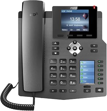 Fanvil Enterprise IP Phone X4 4 SIP Line PoE Capable and 2.8 Color Screen