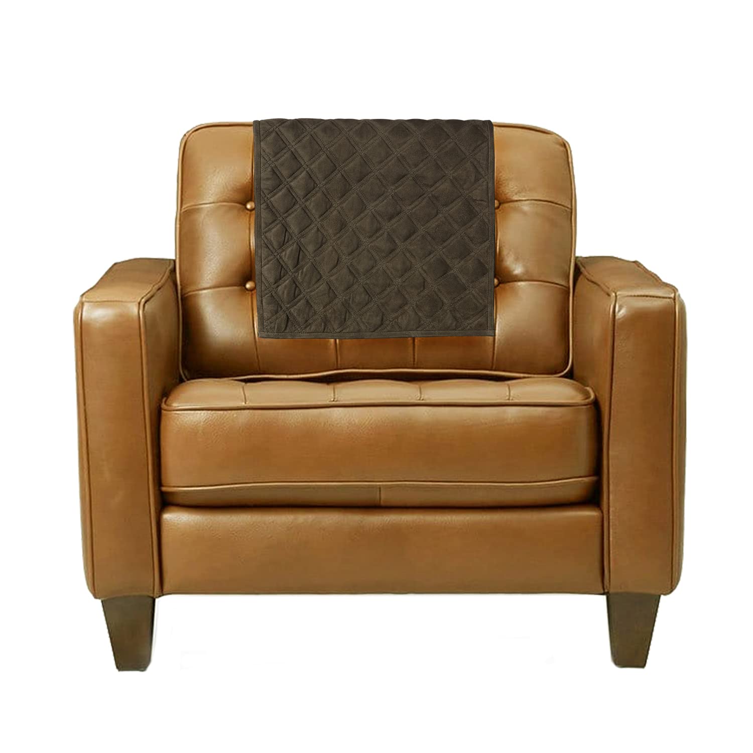 D DOLLY LAMB Suede Leather Recliner Chair Headrest Cover for Home Office  Sofa, Love Seat, Furniture Protector, Slipcover Theater Seat Cover, 24x30