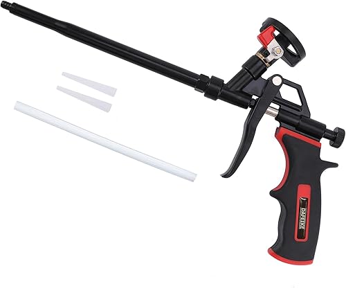 Pistola de espuma en aerosol, pistola de espuma expandible, pistola dispensadora de espuma profesional de teflón, menos limpiador, rociador de