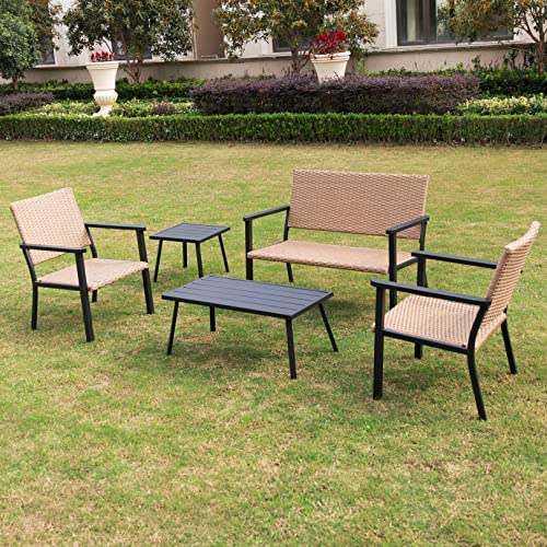 C-Hopetree CHTFRCT Small Metal Outdoor Coffee Side Table For Outside Patio thumb #5