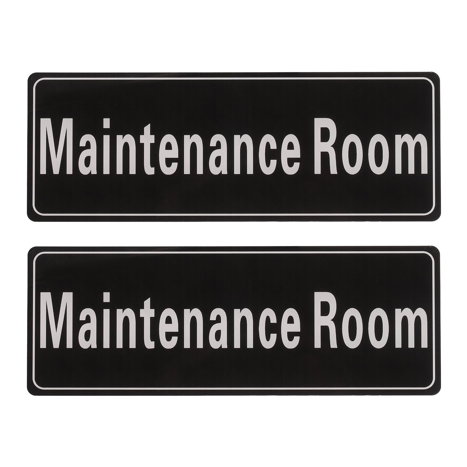PATIKIL 9"x3" Maintenance Room Sign, 2Pcs Room Door Sign Self-Adhesive Door Sticker Acrylic Wall Signage Easy Installation for Indoor Outdoor Home Business, Black with White Text