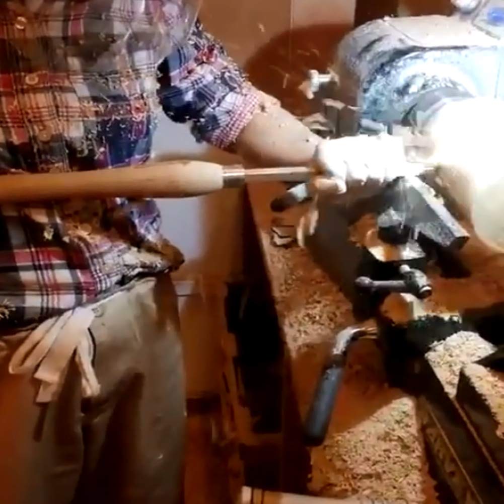 Jeu de Ciseaux à Bois, Jeu de Ciseaux pour Tour à Bois avec boîte en Bois, Tour à Gouge pour Tournage sur Bois (8 pièces)