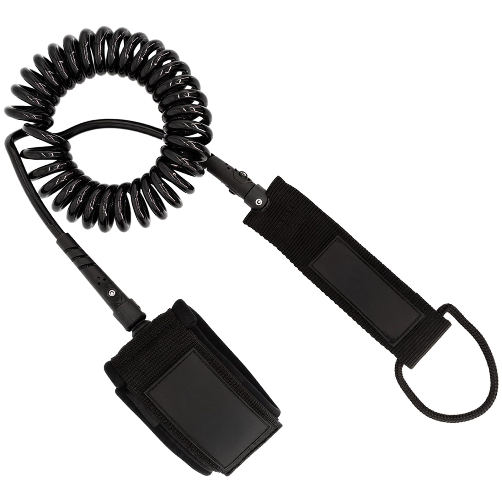 Laisse spiralée pour Paddle Board, 10,5 ft / 3,2 m, Leash Sup de 7 mm, Conception sans enroulement avec Swivel, Cheville Confortable, matériau TPU Solide, pour Surf, Wakeboard et Plus