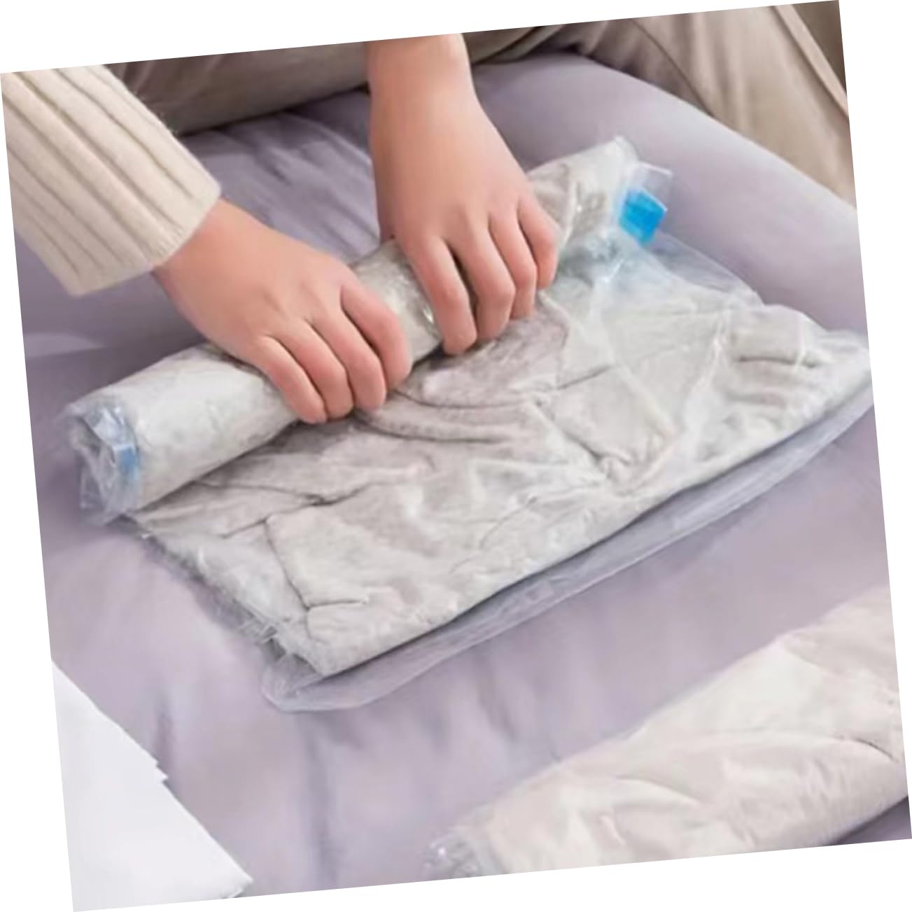 MAGICLULU 12stücke Kompressionsbeutel aus Luftdichte Reisebeutel Wiederverwendbare Vakuumbeutel für Reisen Platzsparende Aufbewahrungstaschen Reiseorganizer-taschen ohne Pumpe Erforderlich Z