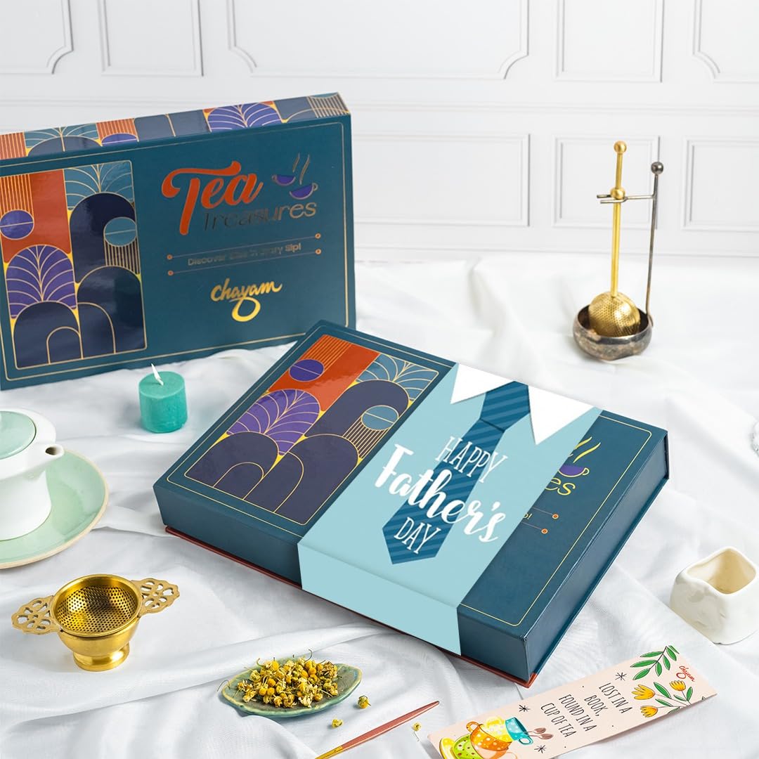 CHAYAM Green Tea Gift Box | Fathers Day Gift Set | 6 Tea Flavors, 100G Assorted Tea | Wellness Tea Gift Box For Father | Premium Tea Gift Pack, 800 Gram (B0D6VP42SV) Amazon Price History, Amazon Price Tracker