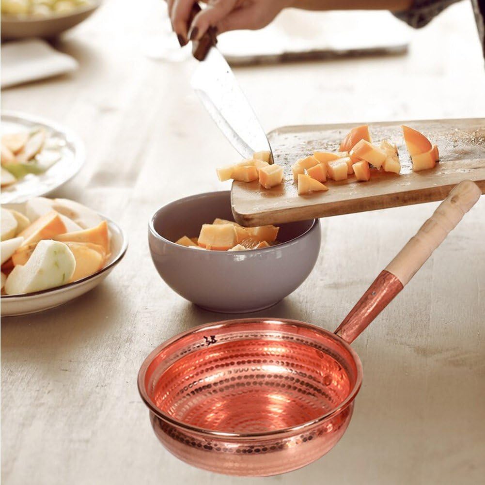 Amazon｜銅鍋 片手鍋 雪平鍋 スープポット 20cmハンドル 人間工学に