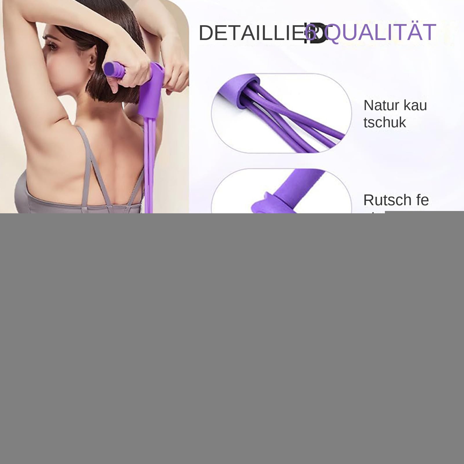 Fitness Widerstandsband 4-fach - Mit Griffen Für Ganzkörpertraining