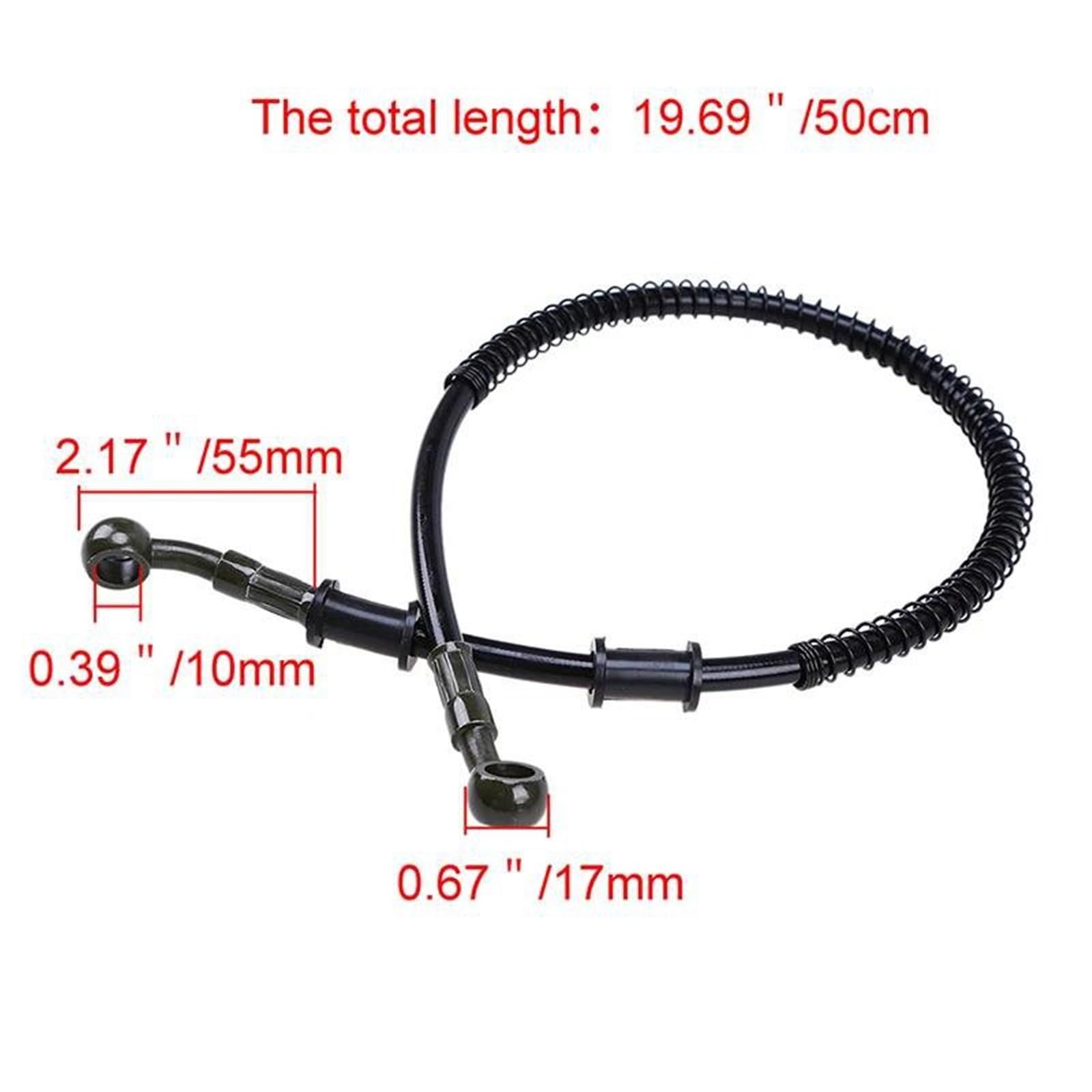 Hydraulikbremsschlauch Motorrad-Brems-, Kupplungs- Und Ölleitung (500–1900 Mm) Zubehör Für Harley Für Kawasaki Für Cafe Racer(1100mm)