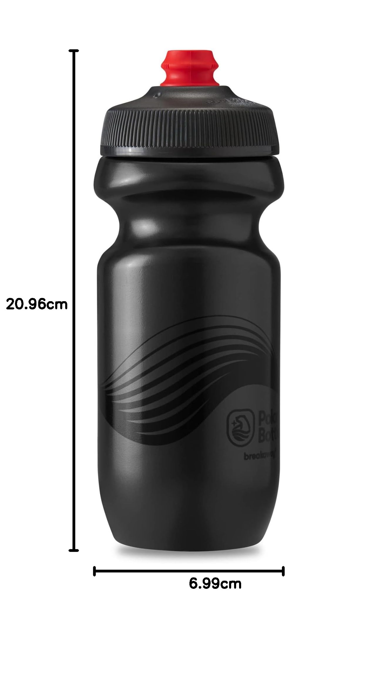 Polar Bottle Breakaway Wave leichte Fahrrad-Trinkflasche, BPA-frei, für Radfahren und Sport