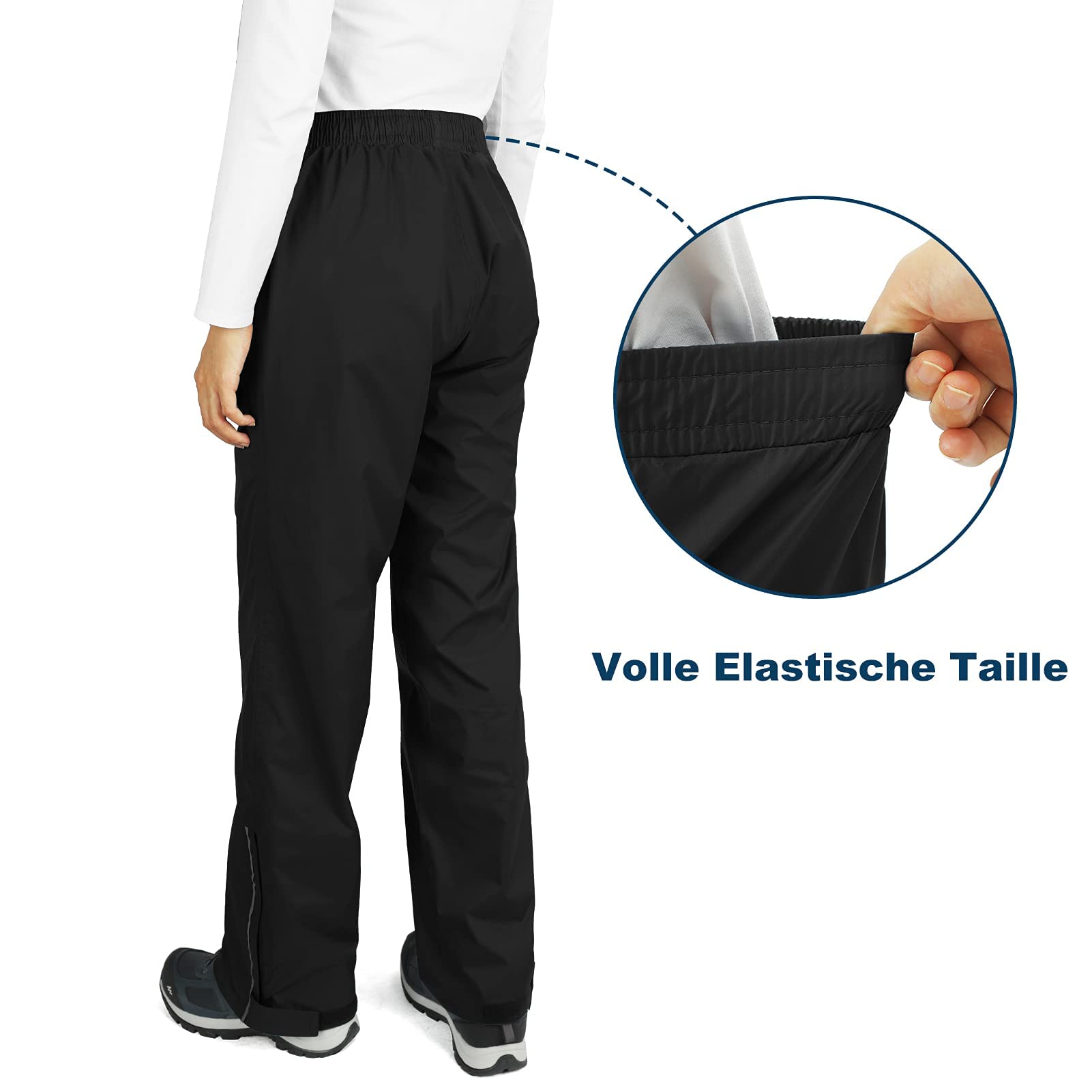 Outdoor Ventures Pantaloni impermeabili da donna, impermeabili, traspiranti, foderati, antivento, impermeabili, leggeri, in softshell, per escursioni, bicicletta