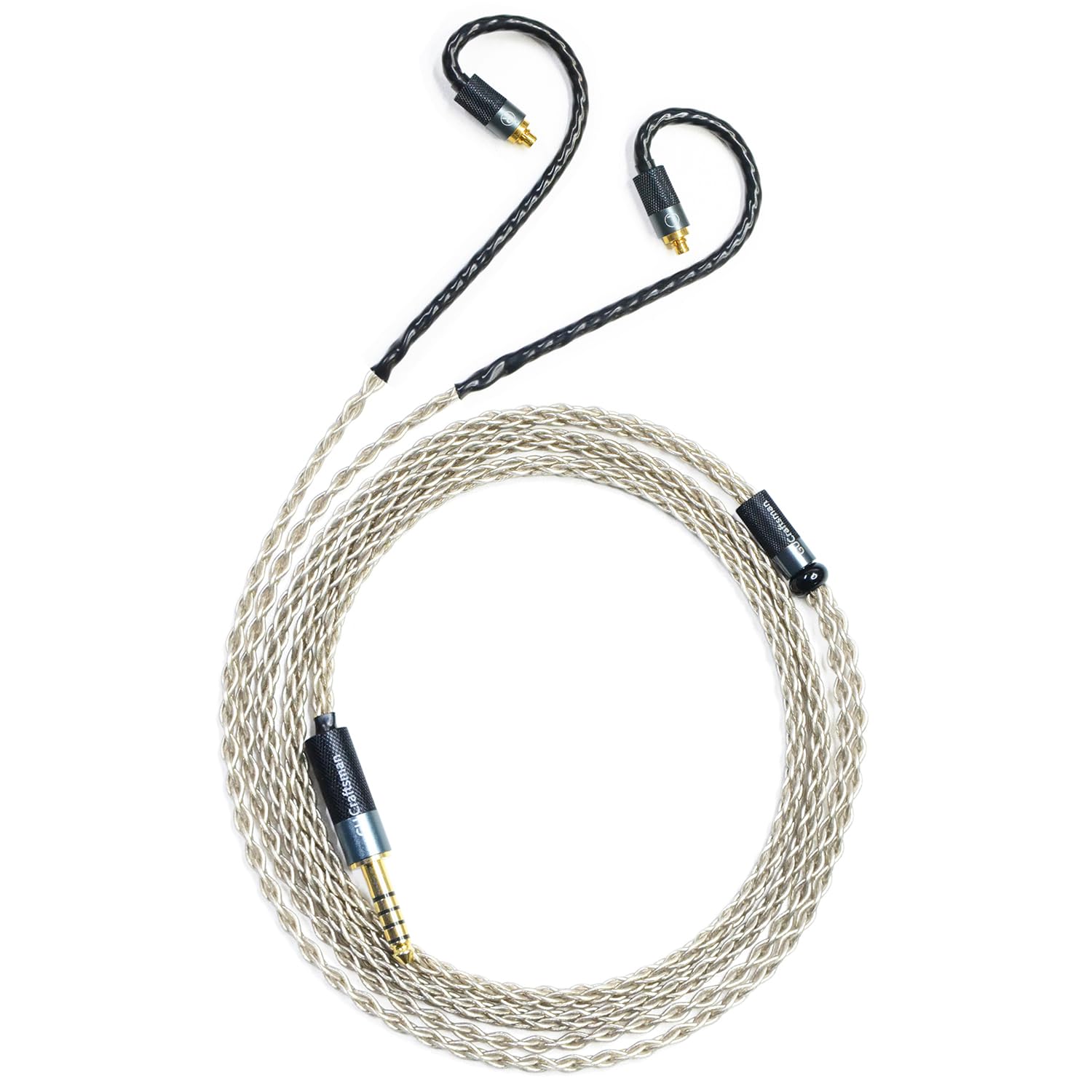 GUCraftsman IEM-Upgrade-Kabel aus 6N Einkristall-Silber für SENNHEISER IE200, IE300, IE600, IE900 (4,4 mm Stecker)