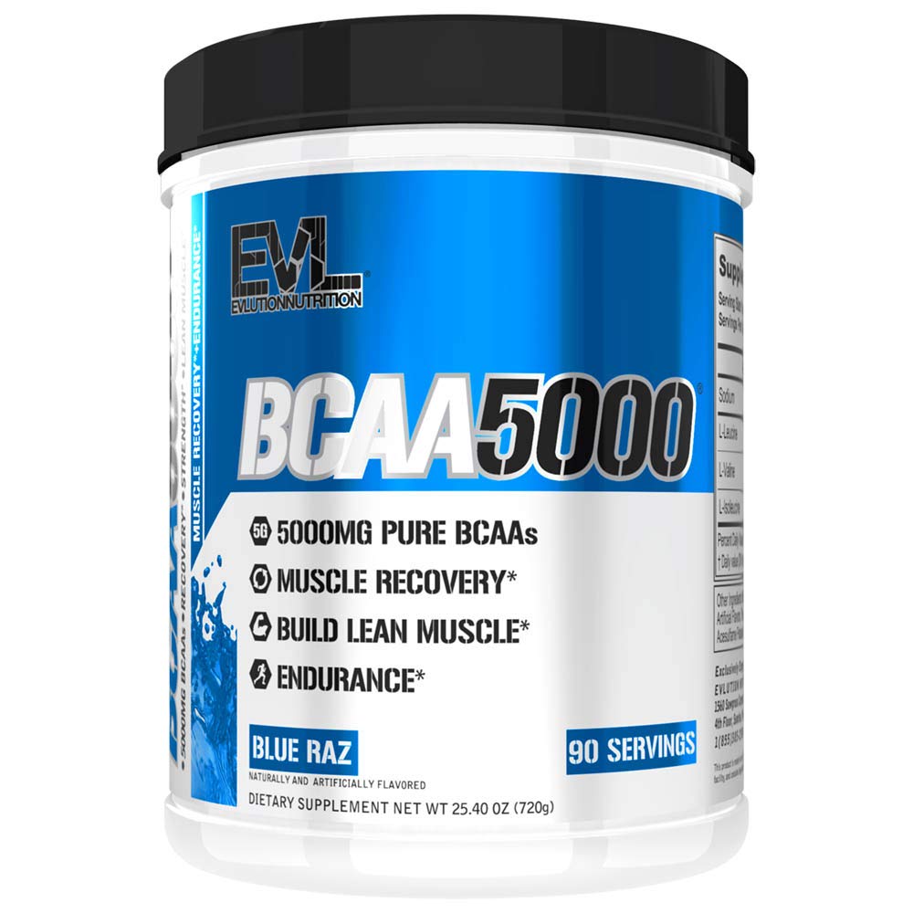 Evlution Nutrition BCAA5000 Powder 5 Grams of Branched Chain Amino Acids (BCAAs) Essential for Perfo