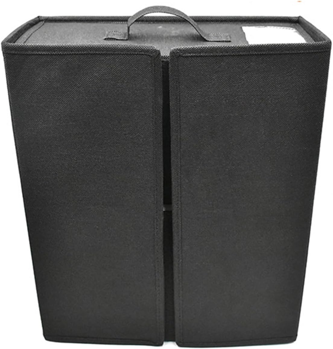 Bed Sheet Organiser and Storage Foldable Linen Wardrobe Organiser with Window and Label Bedding Folder Storage Box with Zip for Blanket Duvet Cover Bed Sheet(Black)