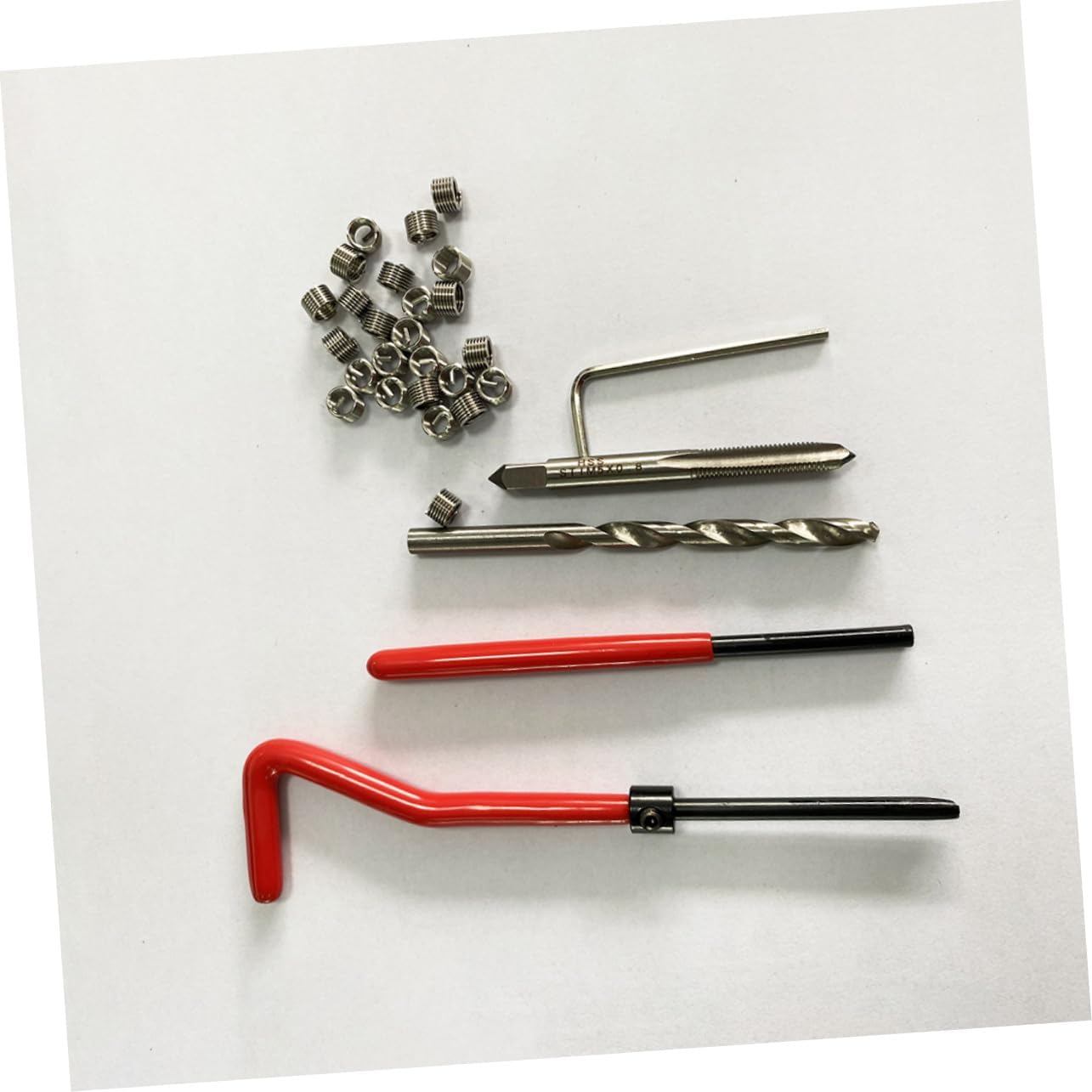 LIFKOME 30pcs Alloy Repair Kit Standard Thread Repair Tool Set for Repair Insert Wire Insert