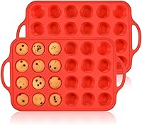 Vista 12 de Molde para magdalenas jumbo, molde grande de 3.5 pulgadas de 6 tazas de silicona para magdalenas jumbo para hornear, molde antiadherente de silicona