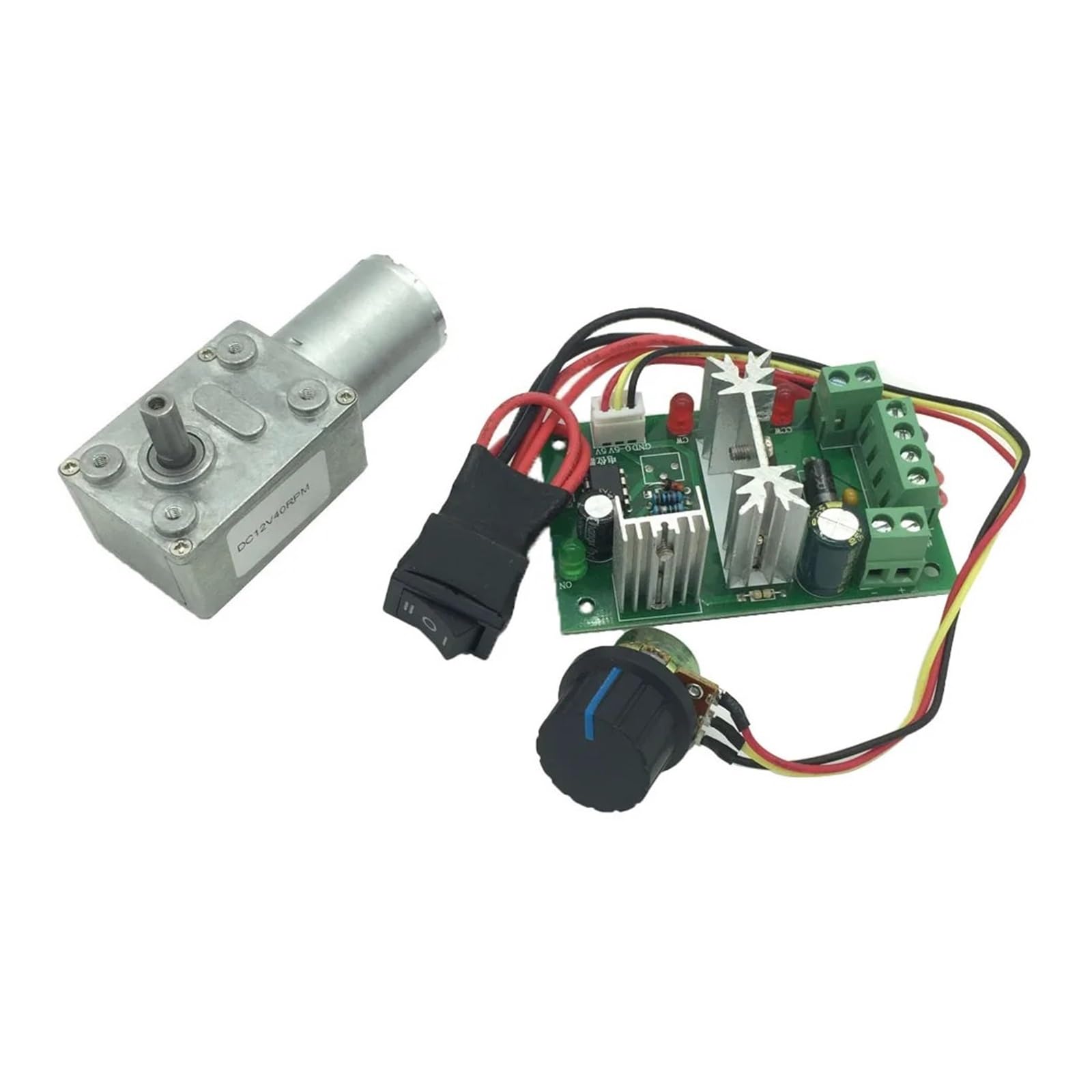 Motor de reducción de velocidad de gusano Motorreductor de tornillo sin fin de 6 V y 24 V, reductor de 12 V, motor eléctrico de alto par de CC de 3 a 210 RPM, engranaje de metal, bloqueo automático in