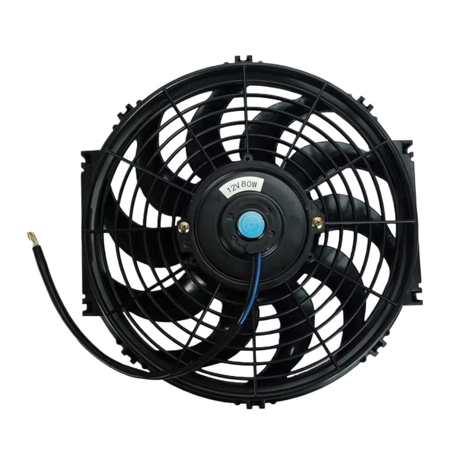 Engine Cooling Fan Mount Kit for 12" Inch Universal Slim Fan Push Pull Electric Radiator Cooling Fans 12V 80W Mount Kit 2000 RPM Black