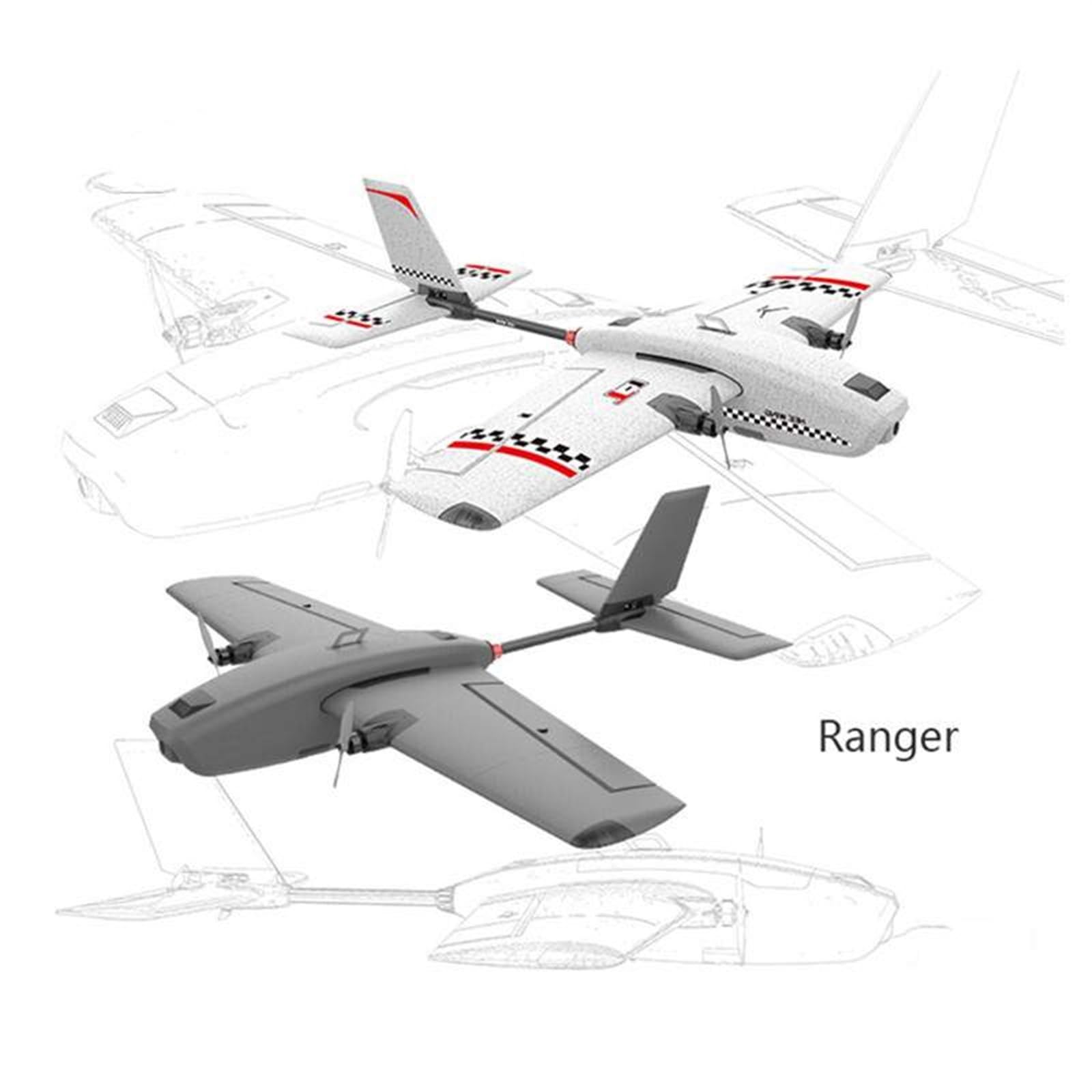 IWBR RC Ranger T-1 samolot FPV 730MM rozpiętość skrzydeł EPP podwójny silnik samolot zestaw ze szkieletem/PNP PRO dla HD Digital Vista VTX (Color : KIT White)