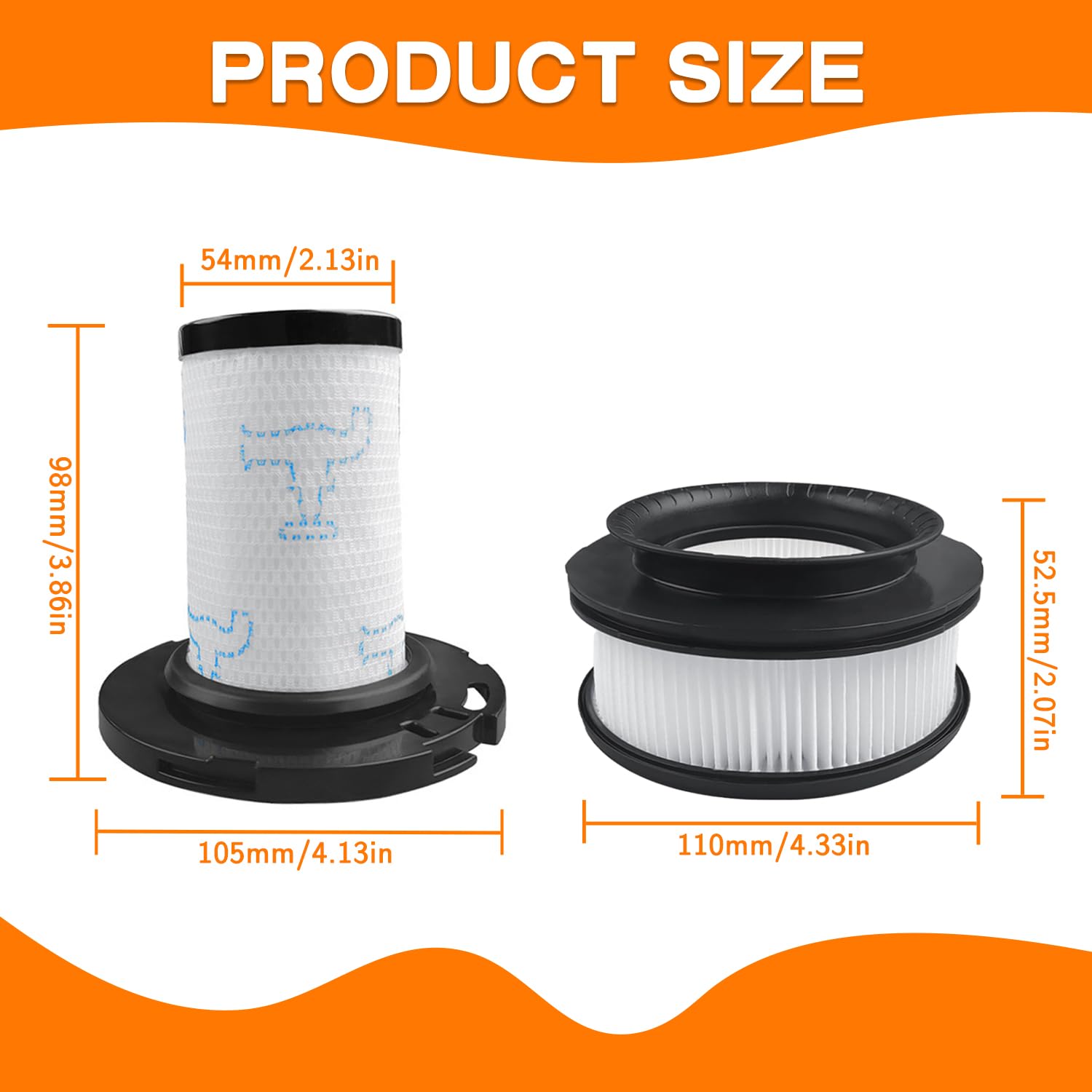 Filtro per Rowenta X-Force Flex 11.60 12.60 14.60 15.60 RH98xx RH99xx Animale Aspirapolvere, 2 Filtri Pre-motore + 2 Filtri Post-motore, Filtri di Ricambio per ZR009007,ZR009008